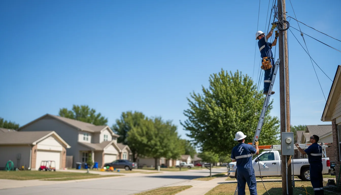 Residential electrician providing installation services in Gridley, KS
